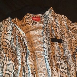 Supreme snakeskin button up shirt